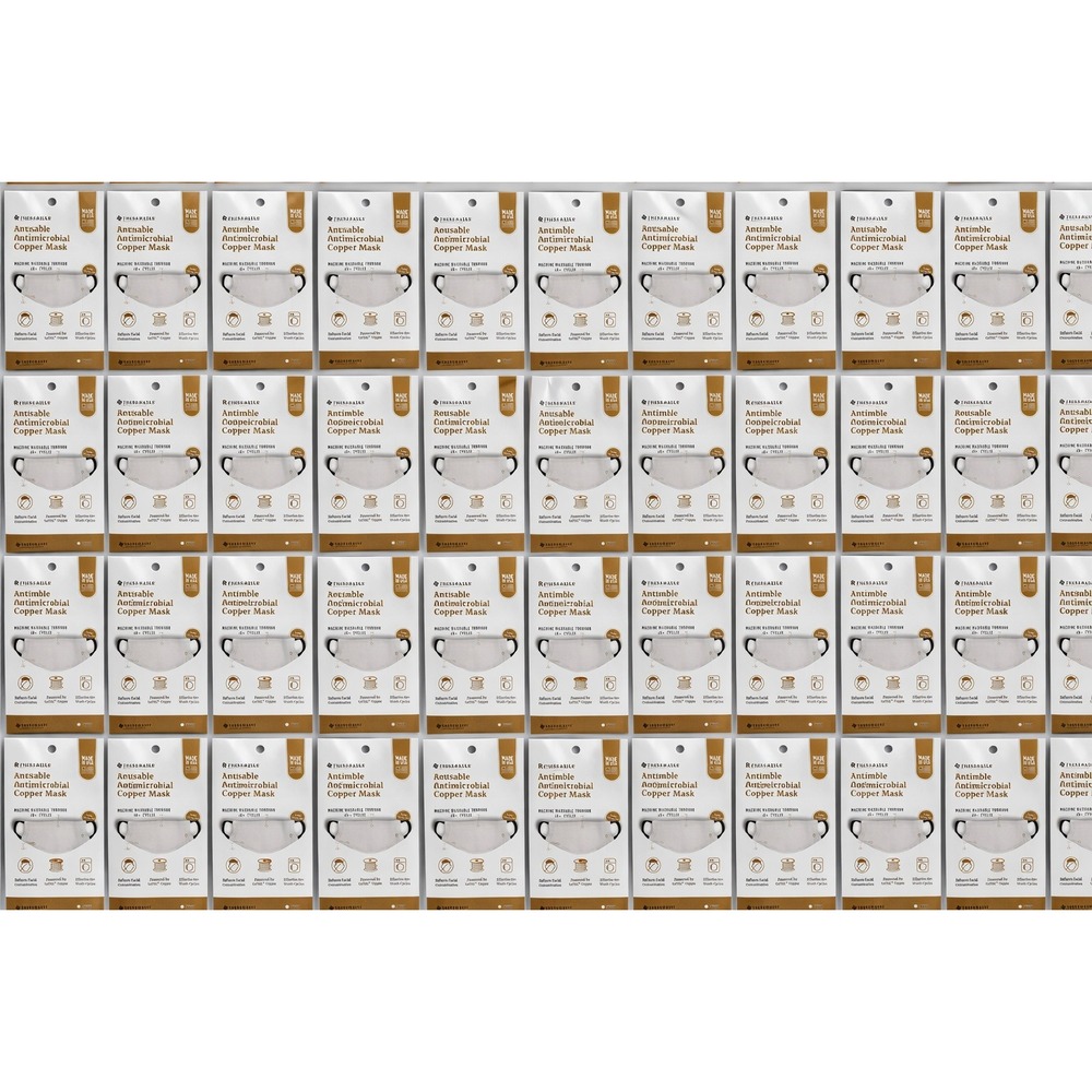 Lot of 20 THERAMASKS Copper Face Masks Covering Unisex Reusable Moisture Wicking